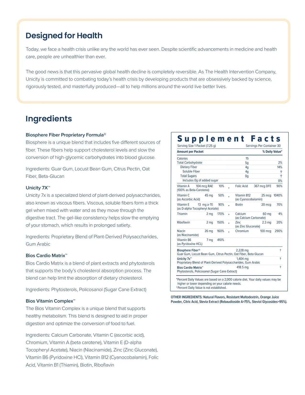 Unimate product profile, page 3 of 4